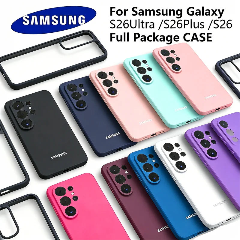 For Samsung A57 A37 A17 A56 A36 Original Liquid Silicone Phone Case S26 Ultra S25 Edge S23 FE S24 S22 S21 Plus Soft Back Cover