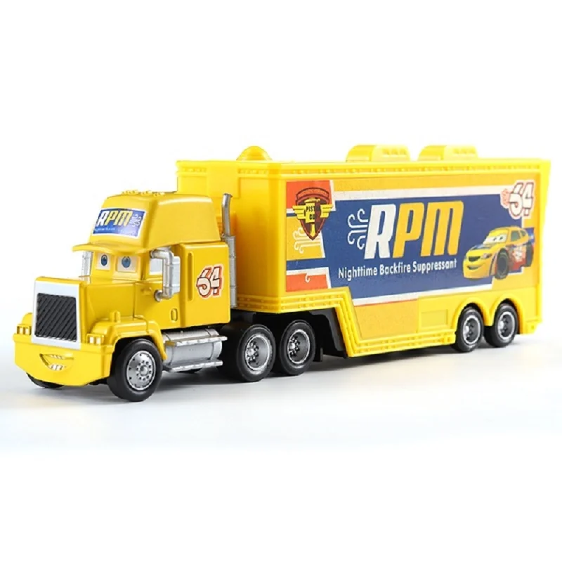 Disney Pixar mack Cars truck Racing 2 3 1 Toy Lightning McQueen Cruz Ramirez diecast Metal trailer Model lorry Children kid Gift