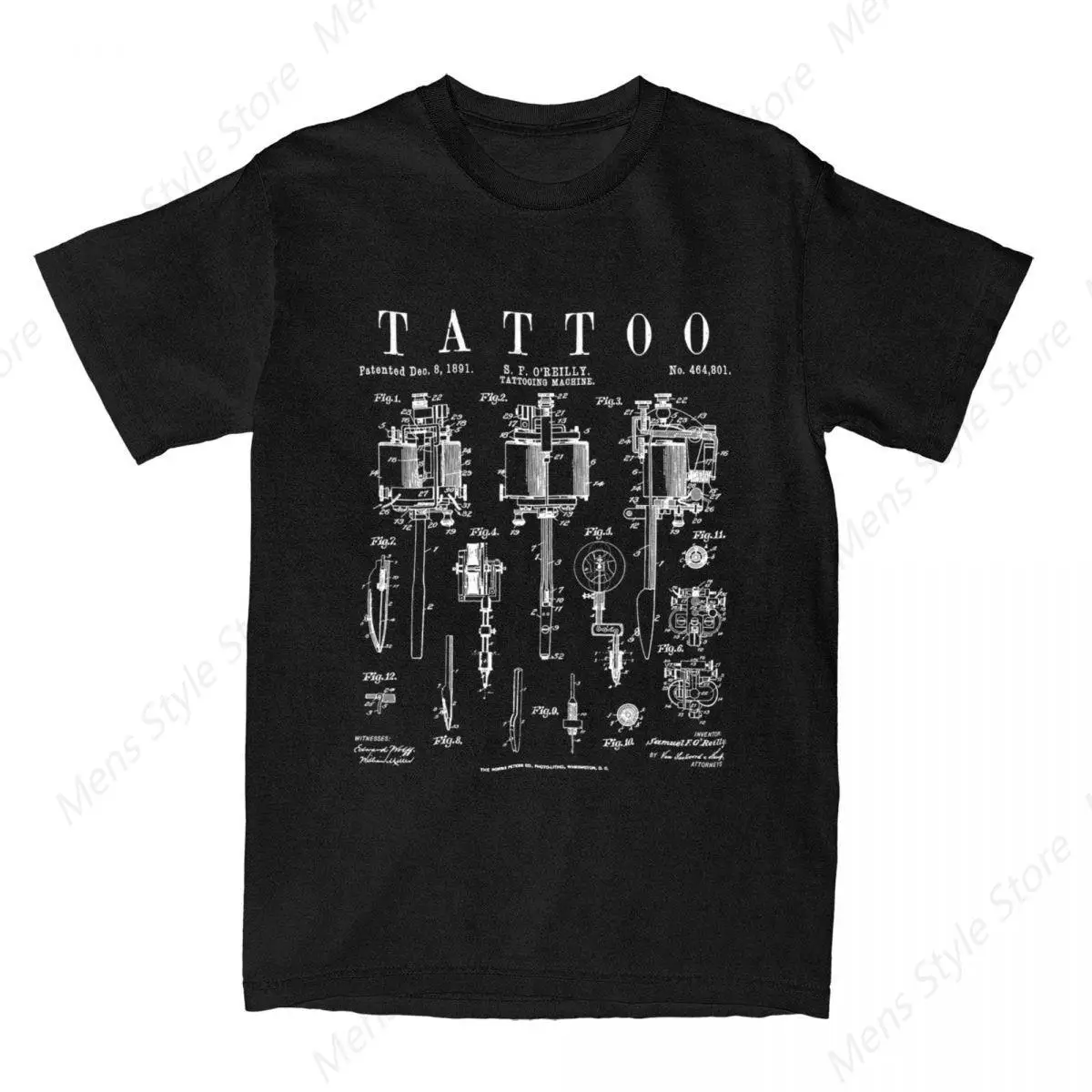 Tattoo Artist Drawing Apparel T-Shirts Men Women Tattooing Machine Tools Novelty Cotton Graphic Printed Clothing