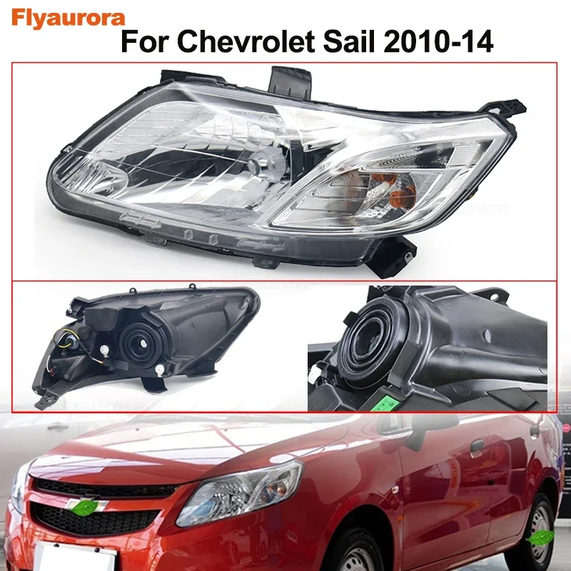 High Quality Head Light Lamp Cover Headlamp Headlight Bulbs Assembly Car Accessories For Chevrolet Sail 2010 2011 2012 2013 2014