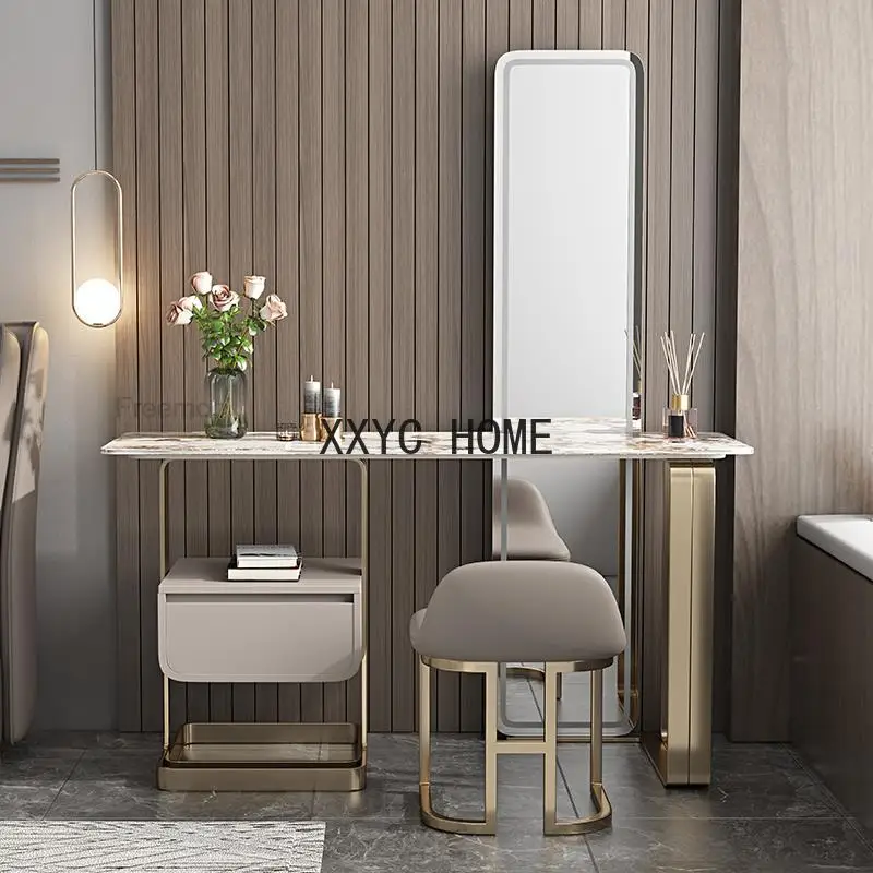 Modern Simple Creative Dressing Table Light Luxury Designer Bedroom Makeup Table Full Body Mirror Advanced Makeup Table