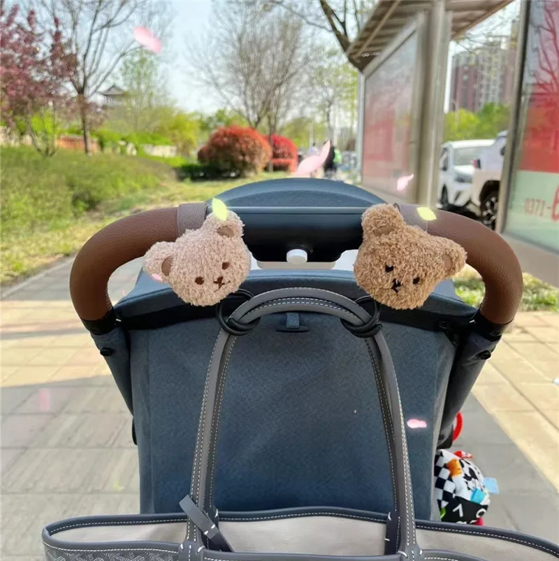 Cute Bear Baby Bag Stroller Hook Pram Rotate 360 Degree Rotatable Cart Organizer Pram Hook Stroller Accessories Mummy Bag Hook