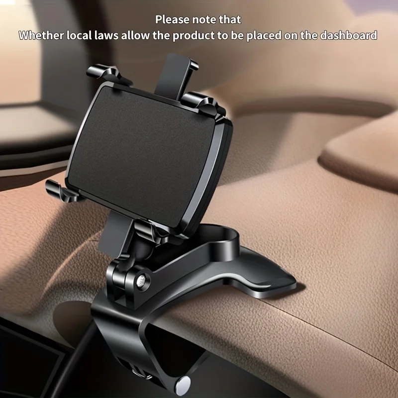 Angle-Adjustable Car Phone Mount: Rotate & Secure Your Phone For Easy Accessibility