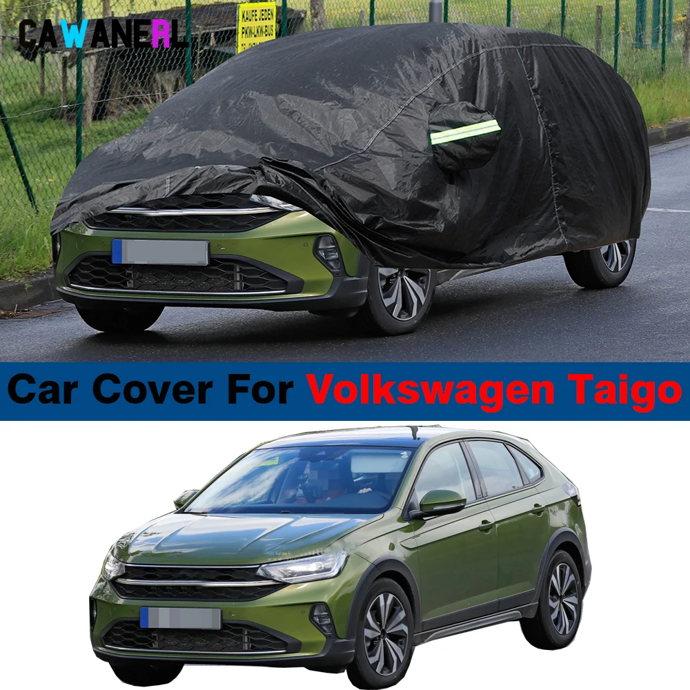 

Full Car Cover Waterproof Sun Shade Anti-UV Snow Rain Scratch Prevent Outdoor Cover For VW Volkswagen Taigo Nivus 2019-2025