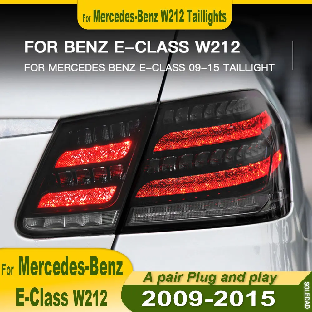 سيارة الذيل ضوء لمرسيدس بنز E-Class W212 2009 2010 2011 2012-2015 LED سيارة الذيل مصابيح النهار تشغيل أضواء اكسسوارات السيارات