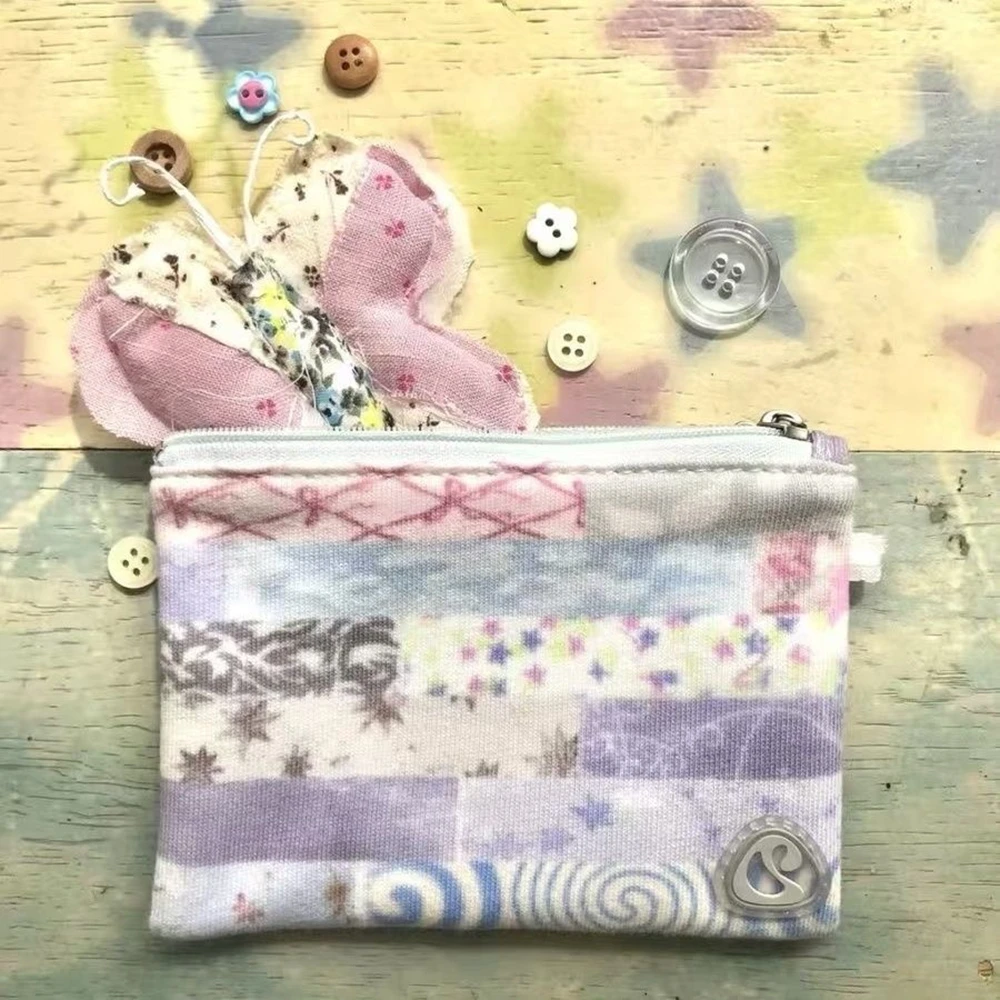 Dreamy Korean Zero Wallet Card Pack Dreamcore Series Halo Dyeing Star Shaped Bow Printing Artistic and Fresh Cute Y2K Girl's Bag
