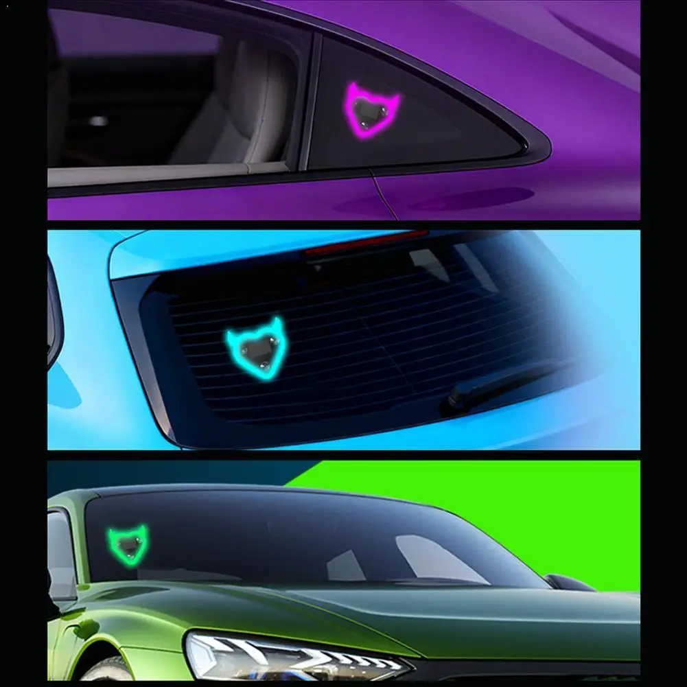 

USB-светодиодный атмосферный светильник в форме сердца, красочный автомобильный передний и задний оконный светильник, декоративный светильник Love Ambient, неоновый ночник