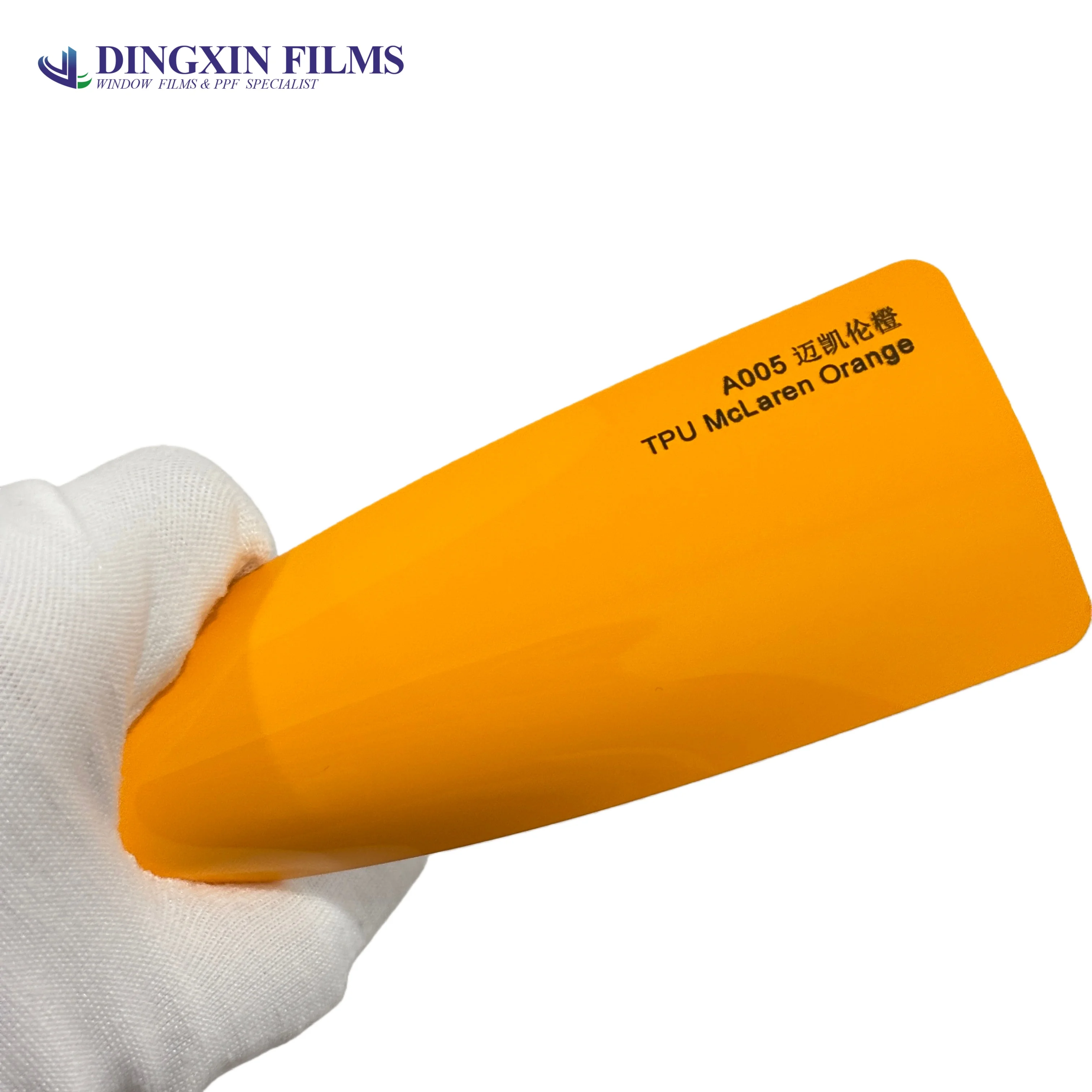 

For Gloss Mclaren Orange Car Wrap Vinyl Film 1.52x15m Air Release -Scratch Removable