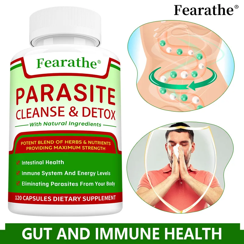 

Intestinal Parasite Cleanse Capsules - Black Walnut + Wormwood Herbal Blend, Digestive Health, Colon Detox & Gut Health Support