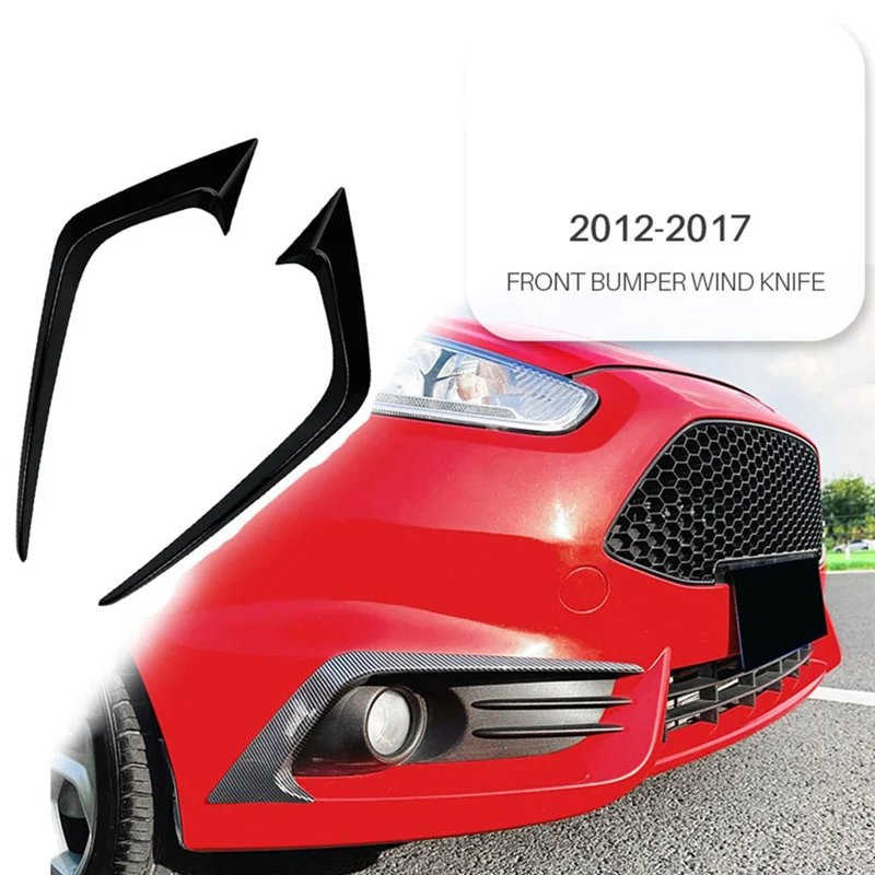 المصد الأمامي سكين الرياح الديكور الضباب غطاء المصباح شرائط الكسوة لفورد فييستا ST MK7 MK7.5 2012-2017-AB36