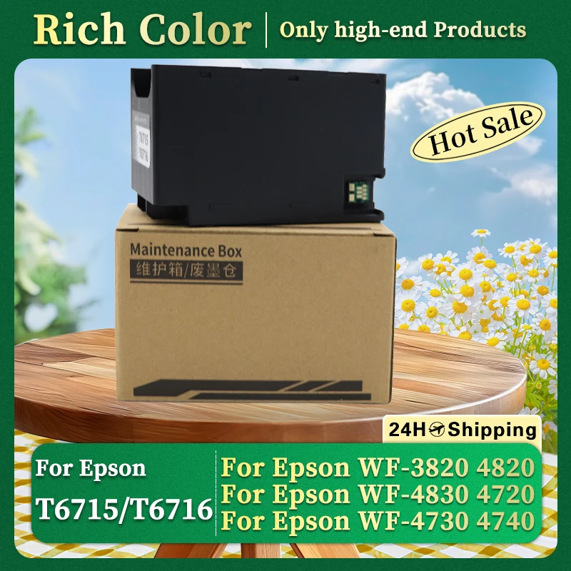 

T6715 T6716 Maintenance Box For Epson Workforce Pro WF-3820 WF-4820 EC-4020 WF-4830 WF-4720 WF-4834 WF-4734 WF-4730 WF-4740