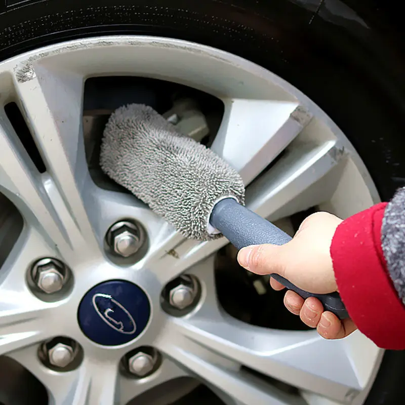 Auto Car Wheel Wash Detailing Car Cleaning Brush Microfiber Wheel Rim Brush For Car Trunk Motorcycle Auto Detailing Brush