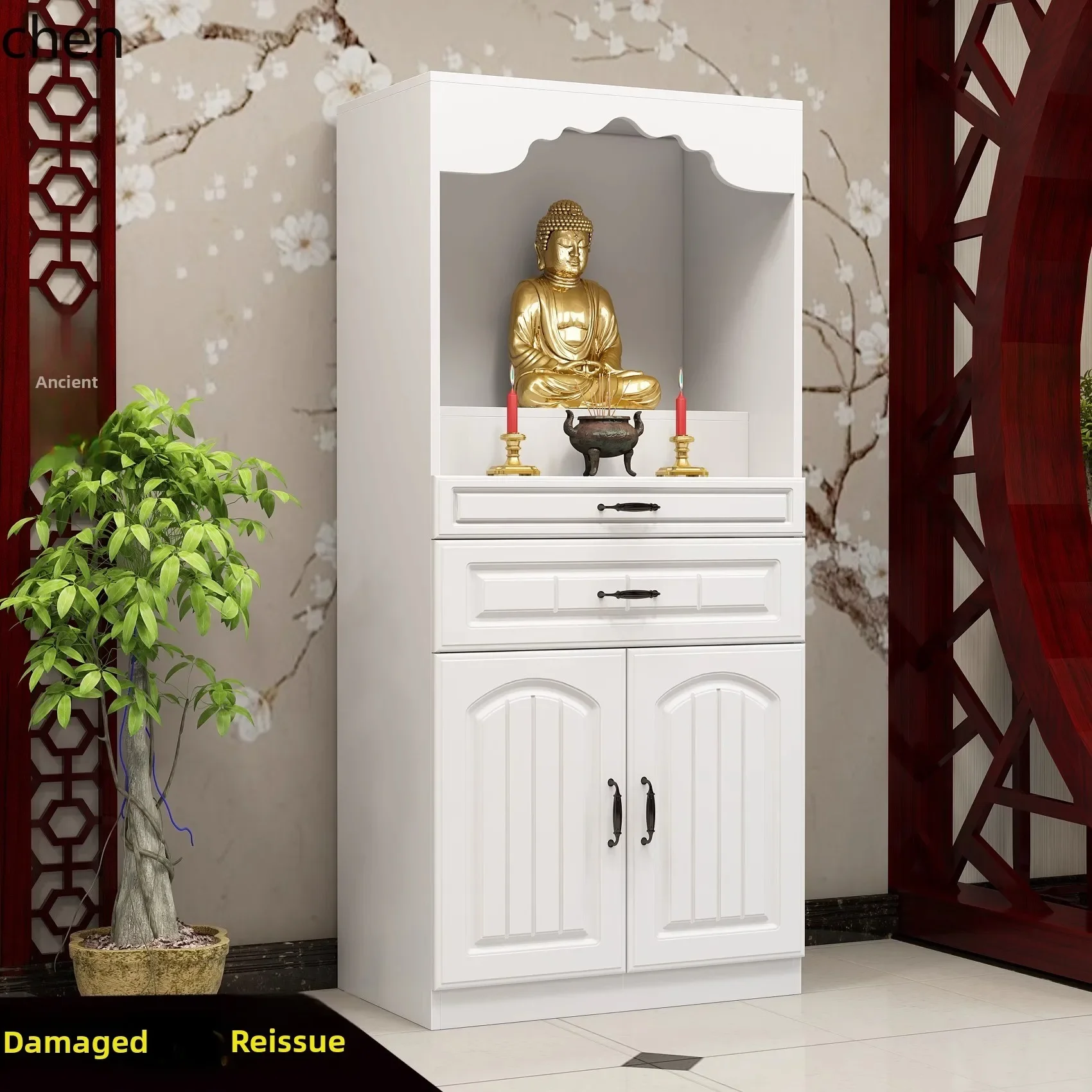 Buddhist Altar Table Home Use Shrine Cabinet Buddha Cabinet Offering Table Bodhisattva God of Wealth Economy Type Worship