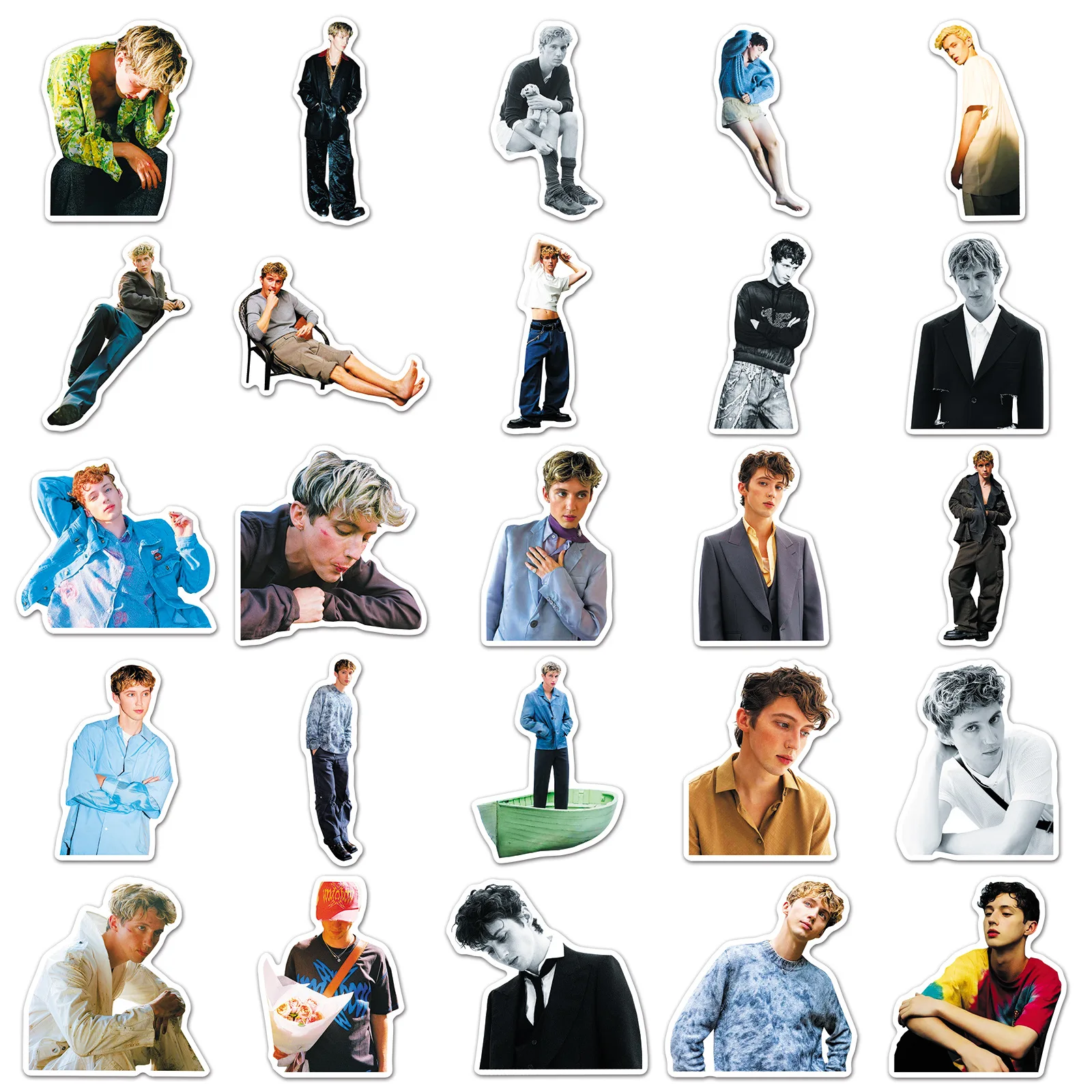 50 SZTUK Naklejek Troye Sivan Kreatywność Piosenkarz Aktor Graffiti Dekoracja DIY Notatnik Walizka Gitara Lodówka Telefon Naklejki Zabawka