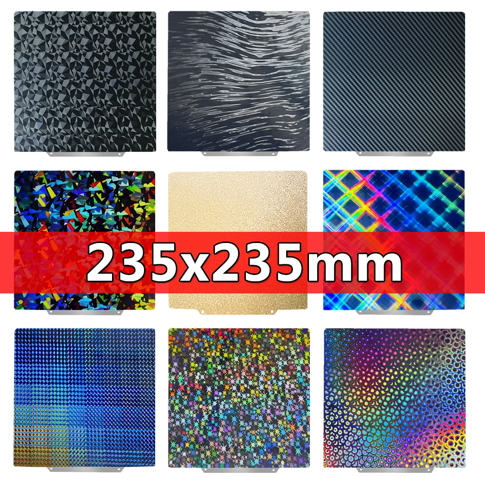 

235x235mm Magnetic PEI Sheet Double Side Build Plate for Creality Ender 3/5 CR20 Elegoo Neptune 3 Pro, Neptune 4, Ender 3 Neo