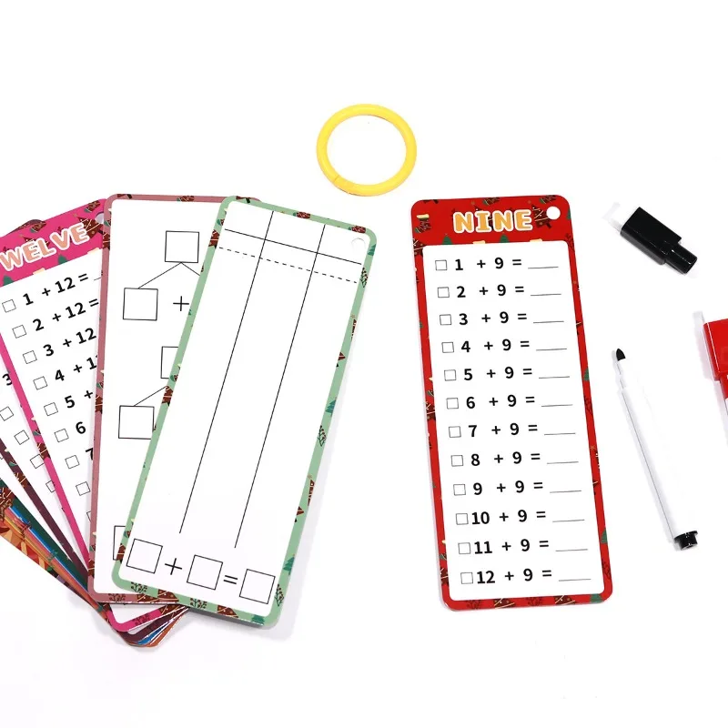 《Christmas gift math study cards》Christmas Gift Math Study Cards For Holiday Learning Fun And Educational Present For Kids