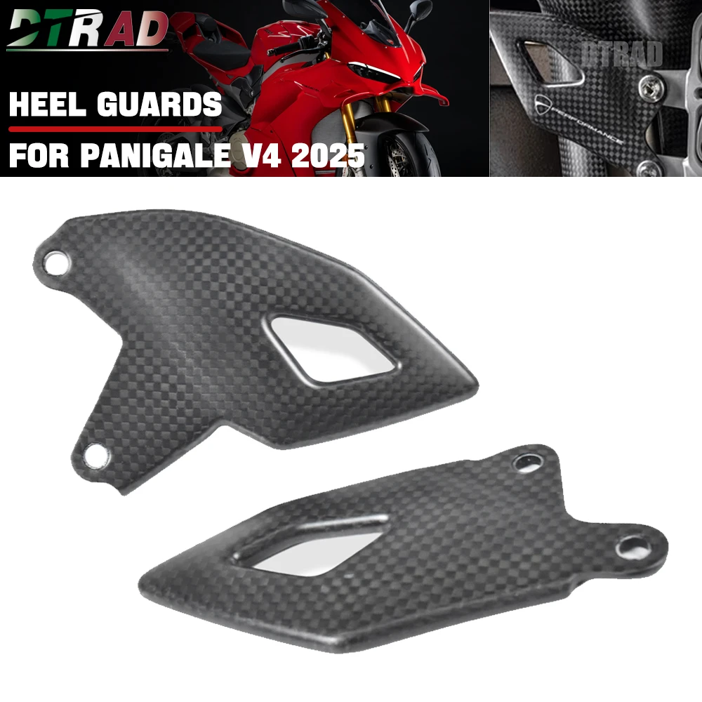

2025 For DUCATI Panigale V4 V4S Carbon Fiber Heel Guards Heel Plate Foot Pedal Protector Fairing Motorcycle Accessories Modified