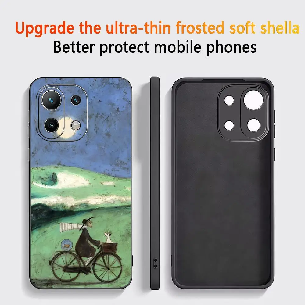 

Phone Case For Xiaomi Redmi Note 15 14T 13Lite 12S 5g 4g Pro Plus Soft Case Black Full Protect S-Sam Toft Retro Nostalgia