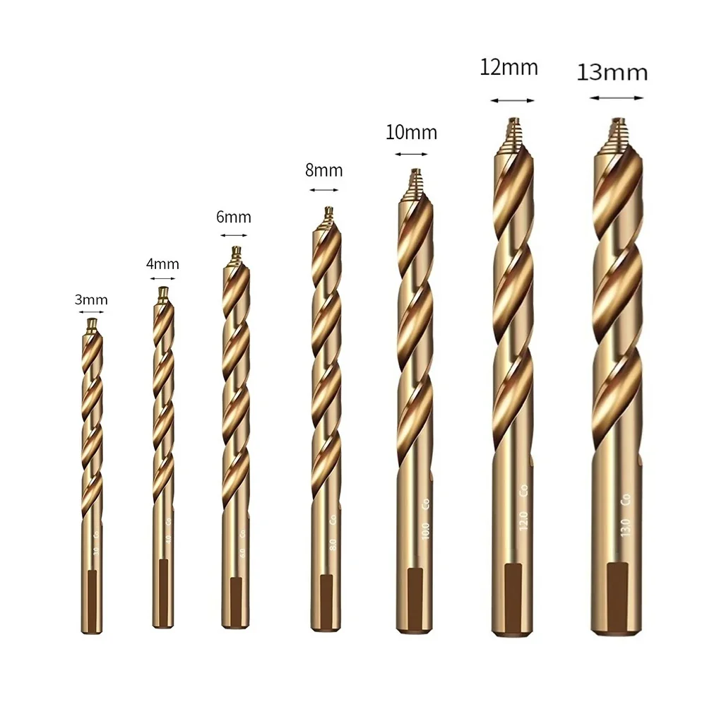 

1PC 3-13mm M35 Cobalt Straight Step Drill Bits Hole Cutter For Stainless Steel High-speed Steel Drill Bit For Hand Electric Dril