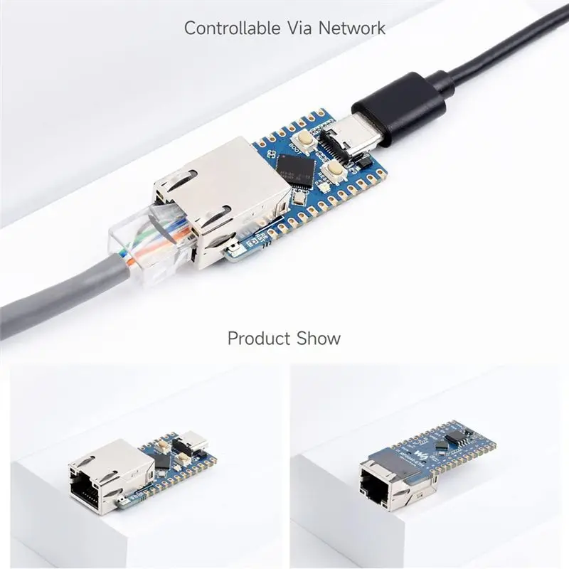 Waveshare RP2040-ETH Mini Development Board With Dual Core RP2040 Processor For Raspberry Pi Pico Ethernet Port