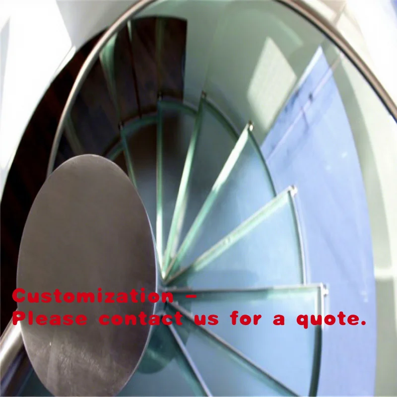 

Customize.Prima Compact Commercial Glass Step Staircase Indoor Wood Tread Helical Stairs