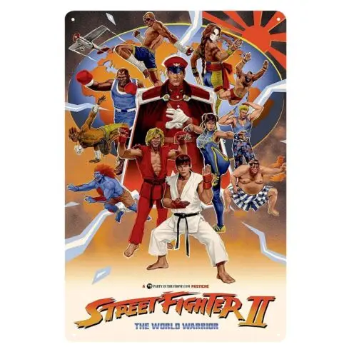 2 Retro Video Game Metal Poster - 20x30cm (8x12 inch)