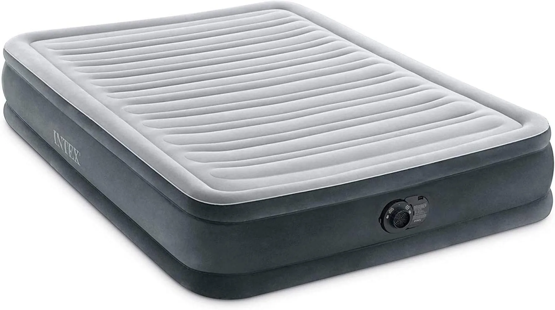 

INTEX Dura-Beam Deluxe Comfort-Plush Luxury Air Mattress: Fiber-Tech Construction – Built-in Electric Pump – Dual-Layer Comfort