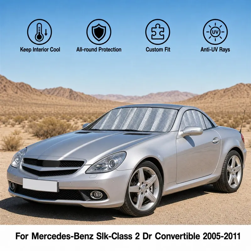 For Mercedes-Benz Slk-Class 2 Dr Convertible 2005-2011  Car Window Sunshades UV Block Privacy Heat Insulated Foldable Car Curtai