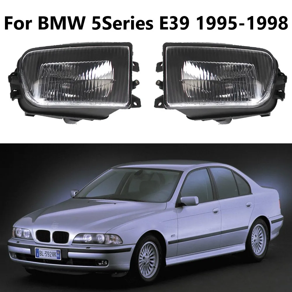 Left Right Car Fog Light Fog Lamp For BMW 5 Series E39 1995 - 2000 520 525 523 530 525li 535 523li Housing Lens Clear No Bulbs