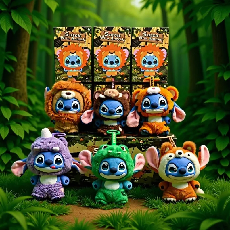 

2026 Новый Горячий Новый Стич Игрушки Дикие Животные Серия Виниловая Лицо Слепая Коробка Милый Животный Дизайн Подвеска Кукла Каваи Подарок На День Рождения