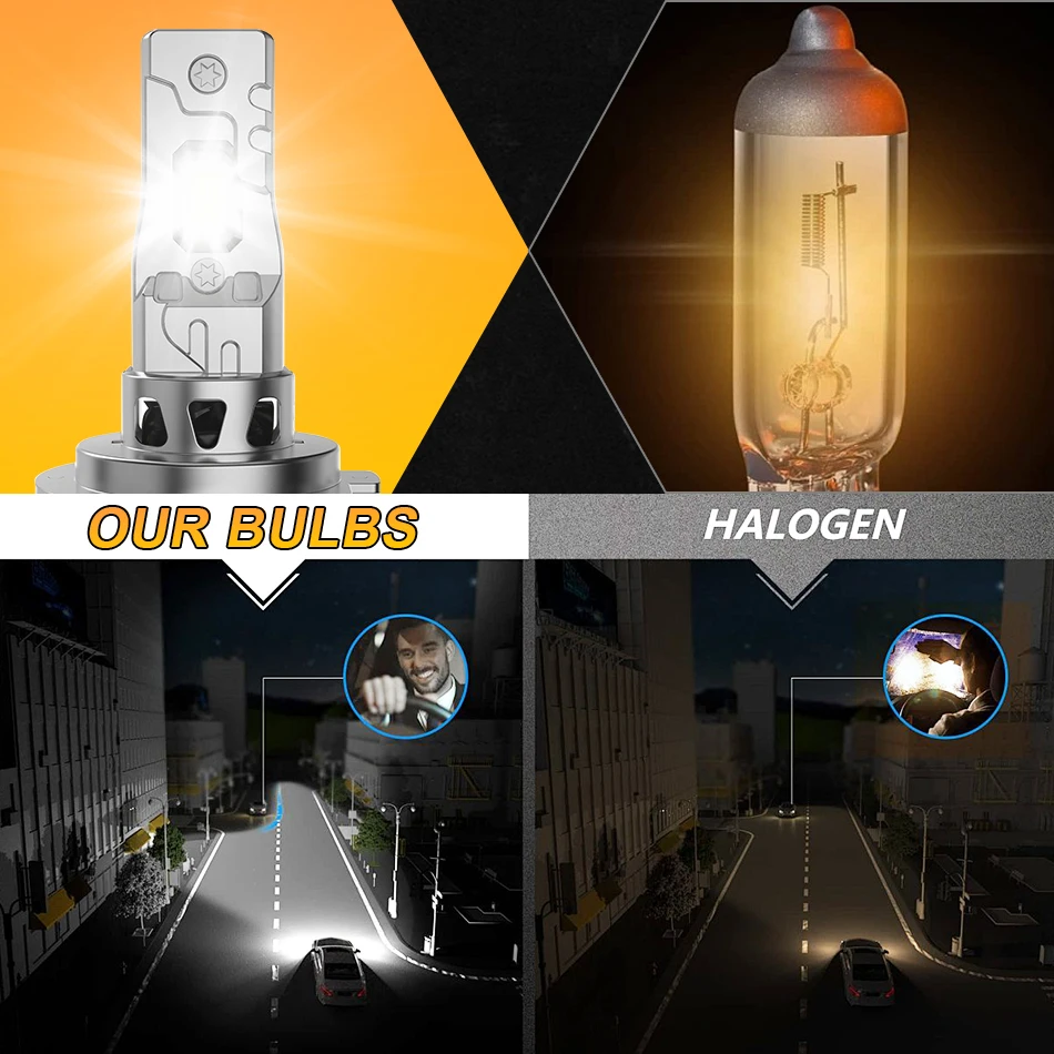 2 قطعة 5000 واط عالية الطاقة H7 H4 LED لمبة توربو المصباح 6500 كيلو 5000000LM 12 فولت 24 فولت CSP قوية أفضل H4 LED ديود المعتمدة H7 مصباح صغير