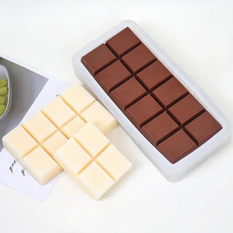 Square Chocolate Mold Food-Grade Non-Stick Candy Molds Chocolate Mold Rectangle Small Ice Molds Deep Easy Release Baking Molds