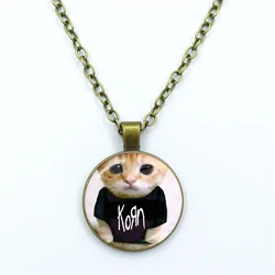 Hip Hop Korn Music Rock Band Punk Band Glass Dome Cabochon Pendant Fashion Crystal Jewelry