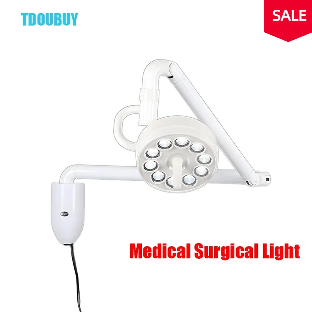 TDOUBUY 30W Hochey Medical Wall Mounted Dental LED Surgical Medical Exam Light Shadowless Lamp