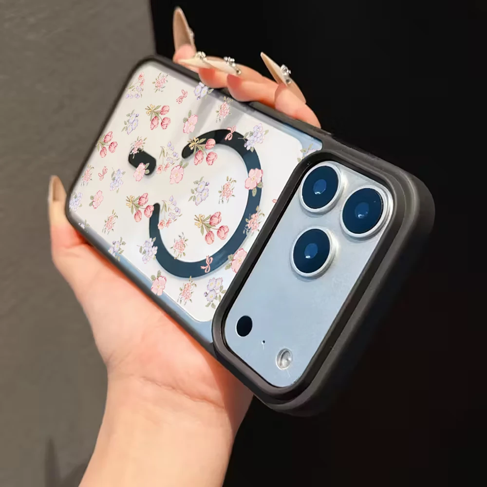 Floral Aesthetics Transparente Hülle für Magsafe iPhone 16 Pro Max 17 15 14 11 13 12 ProMax Plus Hüllen Drop Wireless Charging TPU Fundas – Detail 9
