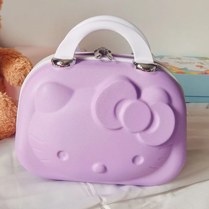 Imagem -06 - Sanrio Hello Kitty Doce Bonito dos Desenhos Animados Cosméticos Cases Moda Feminina 14 Polegada Caixas de Maquiagem Portátil Bolsas de Armazenamento de Grande Capacidade