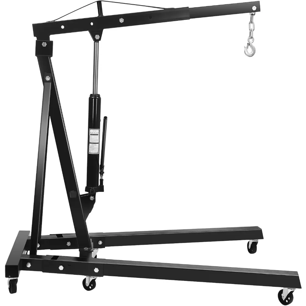 رافعة محرك قابلة للطي، رافعة محرك هيدروليكية 4400 رطل مع 6 عجلات وأزهار تلسكوبية قابلة للتعديل، شديدة التحمل #1