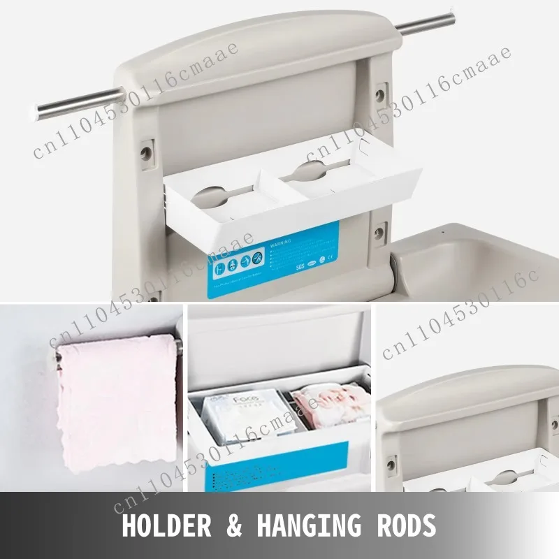Commercial Wall-mounted Horizontal Baby Diaper Changing Station Portable