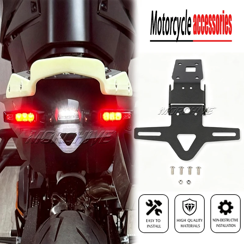 NEW 790 2026 Motorcycle Rear Short Tail Stock License Plate Holder Tailstock Frame Bracket Fit For 790duke  DUKE790 2026 2027