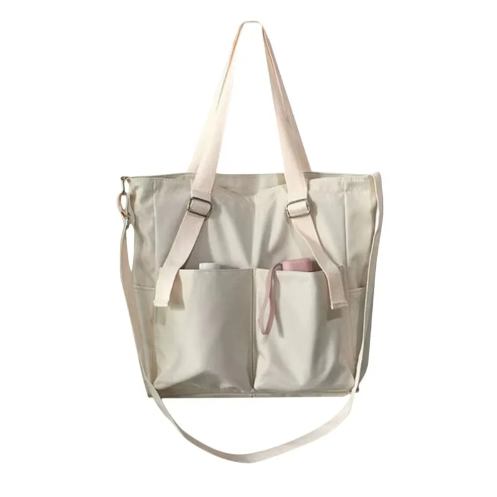 

Japanese Waterproof Canvas Bag Korean Large-Capacity Tote Bag Bucket Casual Canvas Basket Harajuku Style