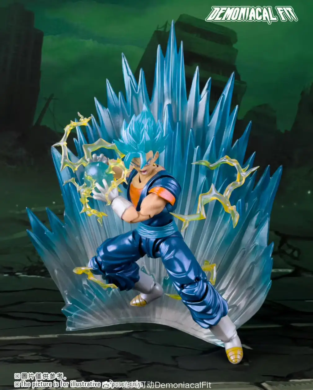 Original Demoniacal Fit Shf Dragon Ball Z Super Saiyan Vegito Vegetto ผมสีฟ้ากลัว Action Figures อะนิเมะรุ่นของเล่น