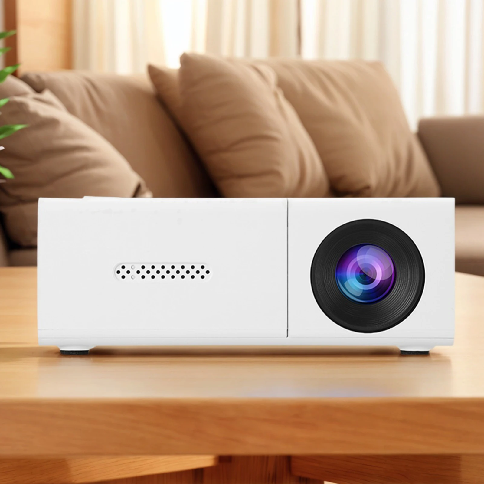 1080P LED Pocket Pico Video Projector with Remote Control Compatible with HDMI AV Laptop Smartphone for Outdoor Camping Movies