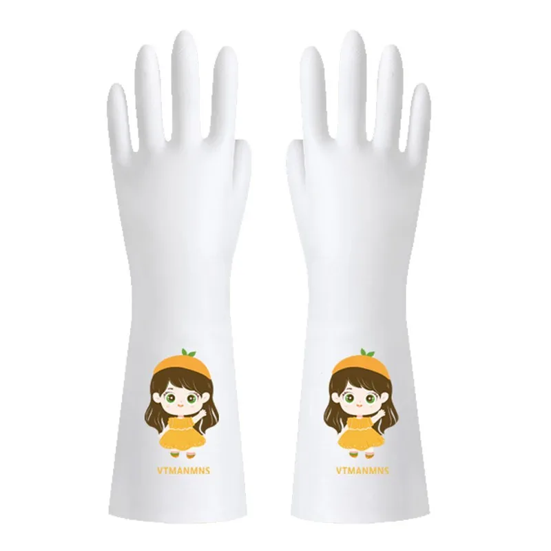 Premium Food Grade Nitrile Gloves for Adults and Kids - Cartoon Design for Kitchen and Household Cleaning