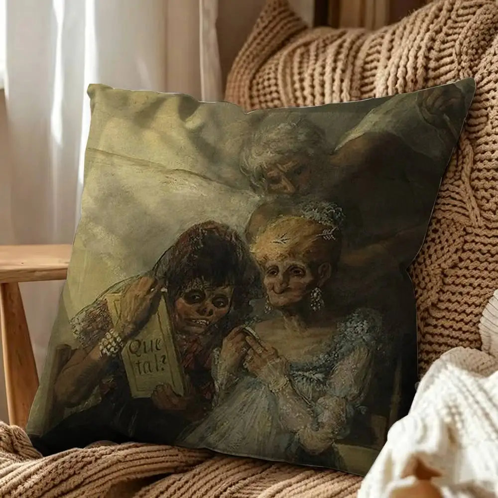 Spain Francisco Goya Art  Square Pillow Case Multi Sizes For Car Home Bedroom Decor Custom Valentine Gifts