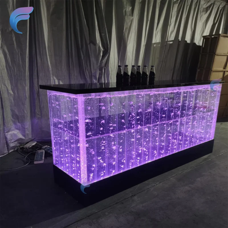 custom.Acrylic Panel Stainless Steel Bubble Coffee Table KTV & bar Decoration