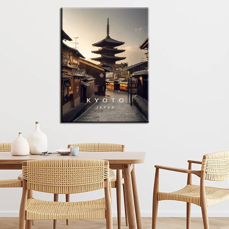 Cityscape Canvas Wall Arts Kyoto Golden Pavilion Yasaka Pagoda Night Daigoji Fushimi Inari Kyoto Kyoto Japan Home Decor Poster