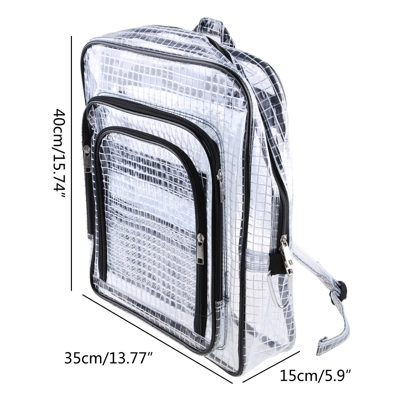 Mochila PVC transparente antiestática, bolsa herramientas para ingeniero sala limpia, mochila trabajo para