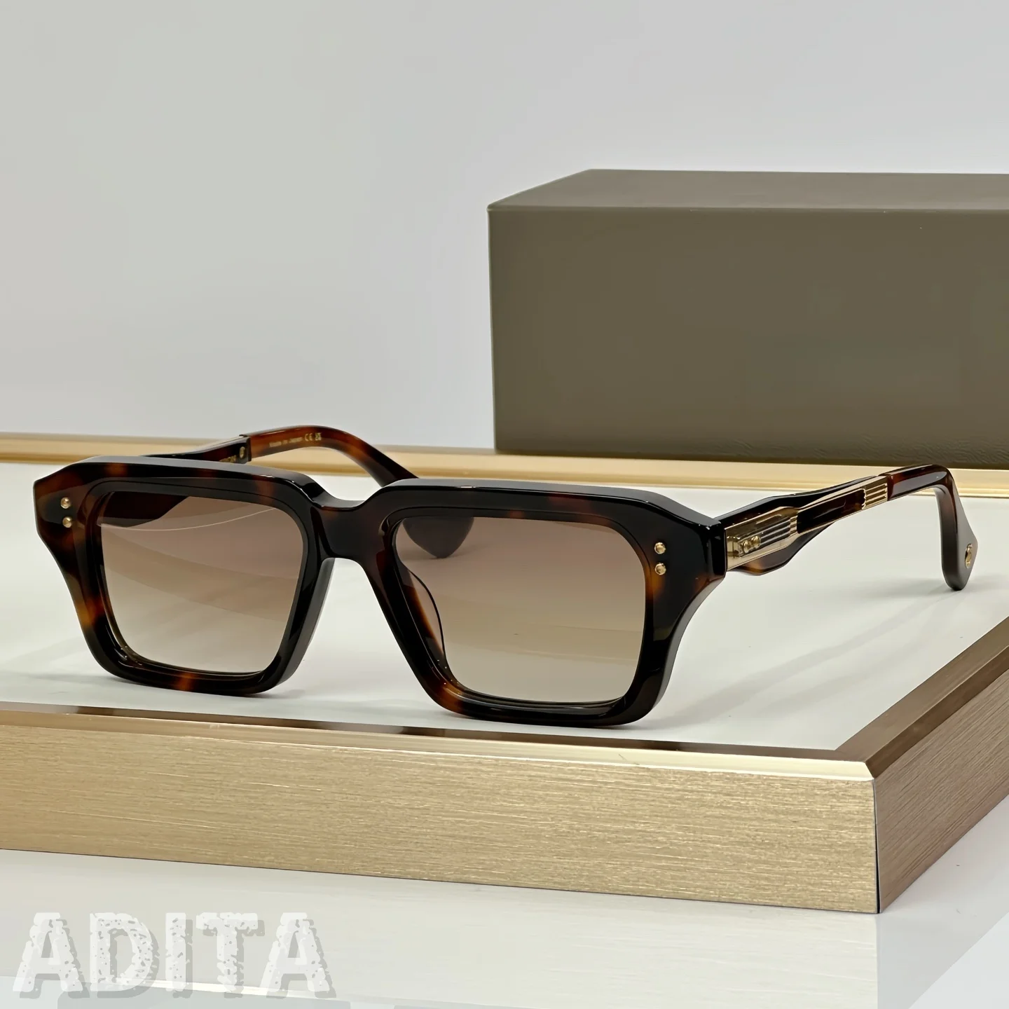 DETRON DTX459 TAMANHO 52-17 Óculos de sol de alta qualidade para homens Estilo titânio Design de moda Óculos de sol para mulheres com caixa