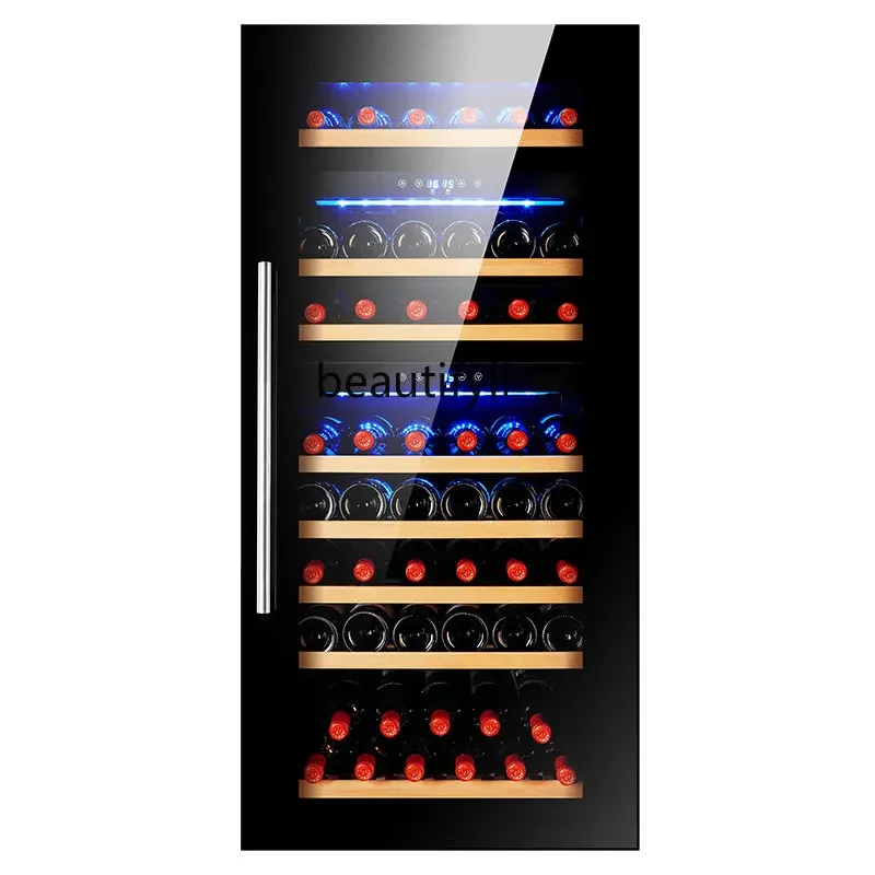 

yj Seamless Embedded Wine Cabinet Constant Temperature Wine Cooler Embedded Hidden Wine Cabinet Cold Ice Bar Home