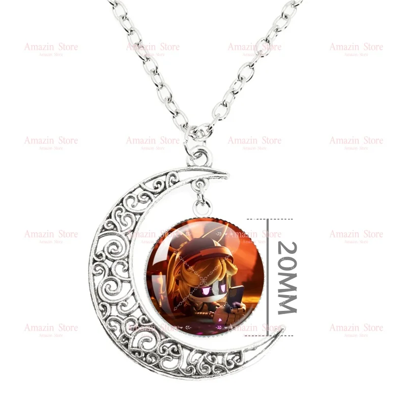 Killers Robot Murder Drone N Cyn J V Uzi Glass Cabochon Round Pendant Moon Necklace Jewelry Accessories Necklace